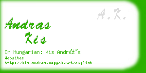 andras kis business card